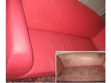 Re-dyed Leather Sofa